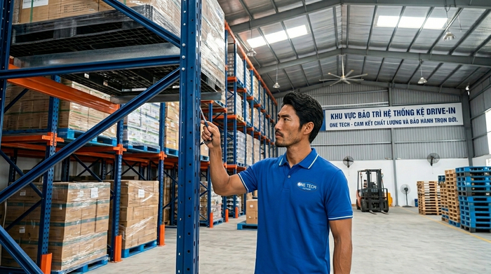 Bảo trì kệ drive in Đắk Lắk trong kho tải trọng nặng