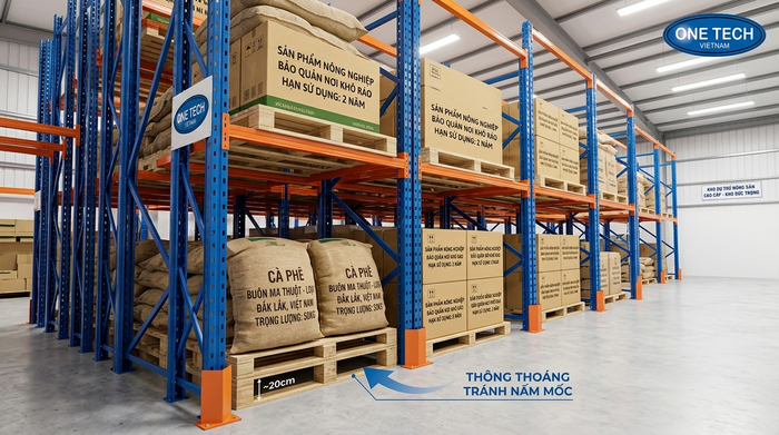 Kệ drive in hỗ trợ chống ẩm mốc cho kho Đắk Lắk