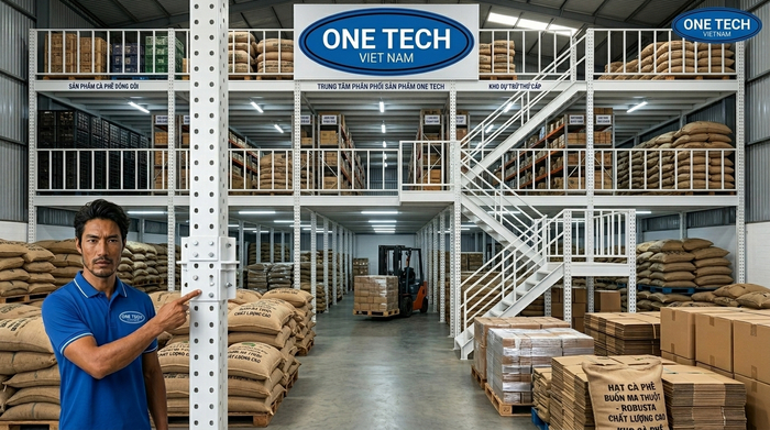 Kệ sàn mezzanine cho kho cà phê tại Đắk Lắk