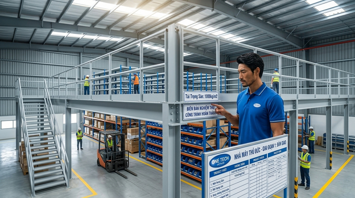 Nghiệm thu hệ thống kệ sàn mezzanine sau lắp đặt