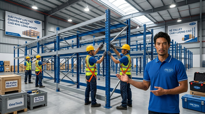 Lắp đặt kệ pallet tại Đắk Lắk Lắp đặt kệ pallet tại Đắk Lắk cho kho công nghiệp