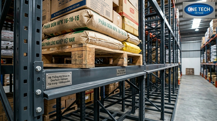 Ray đỡ pallet kệ drive in chịu tải nặng