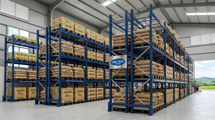 Thiết kế kệ pallet cho nông sản Thiết kế kệ pallet cho nông sản tại Đắk Lắk cần thông thoáng và chịu tải tốt