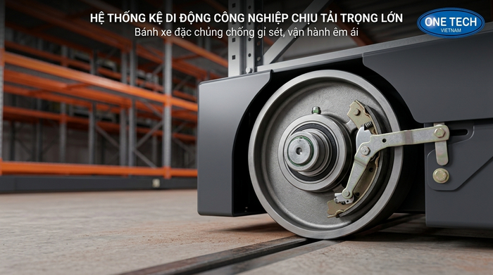 Bánh xe kháng ăn mòn cho kệ kho di động Đắk Lắk
