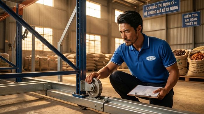 Bảo trì kệ kho di động định kỳ tại Đắk Lắk