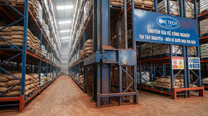Bảo trì kệ Narrow Aisle tại Tây Nguyên Bảo trì kệ Narrow Aisle trong điều kiện kho Tây Nguyên nhiều bụi và ẩm