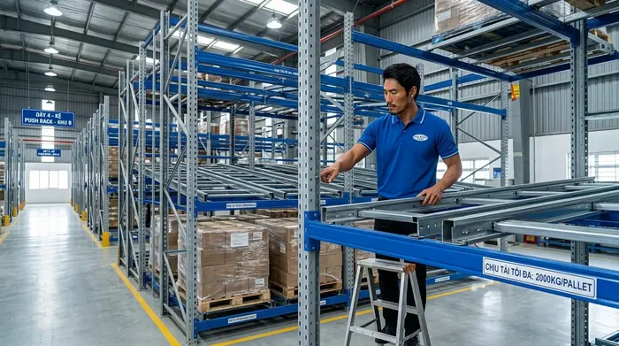Bảo trì kệ Push Back Đắk Lắk Bảo trì hệ thống Kệ Push Back Đắk Lắk sau lắp đặt