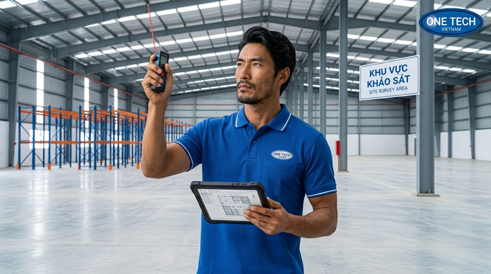 Khảo sát mặt bằng trước khi lắp đặt kệ kho di động Đắk Lắk