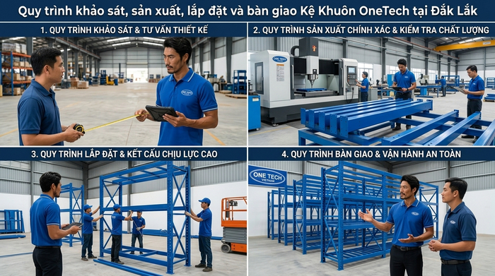Quy trình khảo sát và lắp đặt kệ khuôn Đắk Lắk