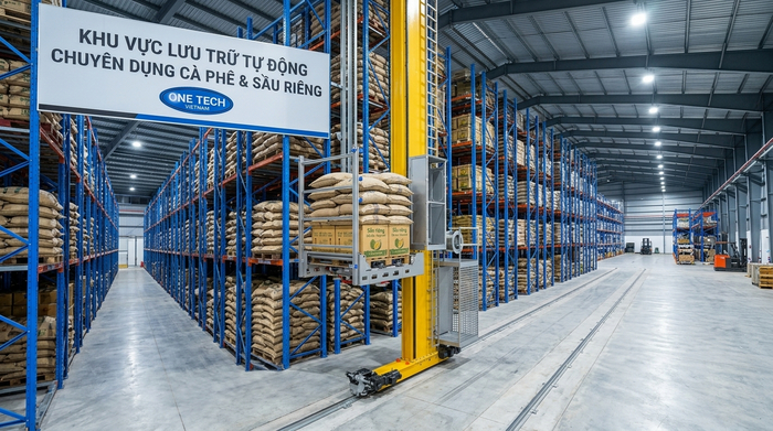 Stacker-Crane pallet Đắk Lắk Stacker-Crane Đắk Lắk dạng pallet cho kho nông sản tải nặng