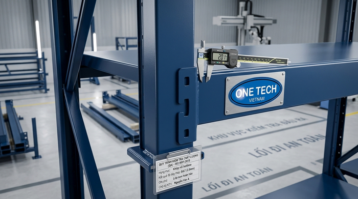 Quy trình sản xuất kệ sắt đạt chuẩn ISO 9001