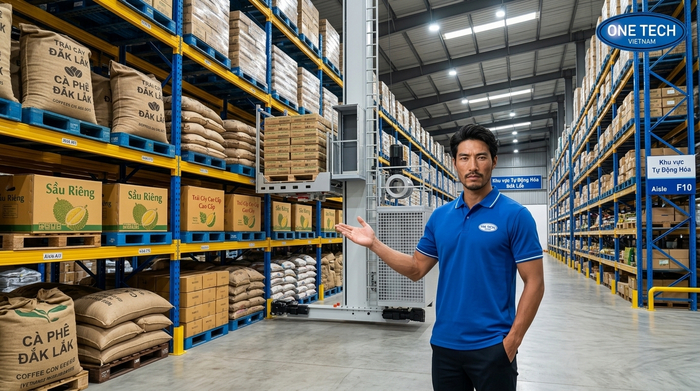 Tư vấn Stacker-Crane Đắk Lắk cùng OneTech Tư vấn Stacker-Crane Đắk Lắk cho kho nông sản và kho phân phối