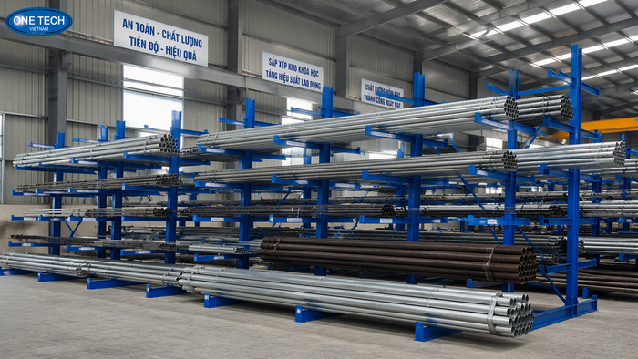 Kệ để ống thép Đắk Lắk cho kho vật liệu xây dựng Kệ để ống thép Đắk Lắk trong kho vật liệu xây dựng
