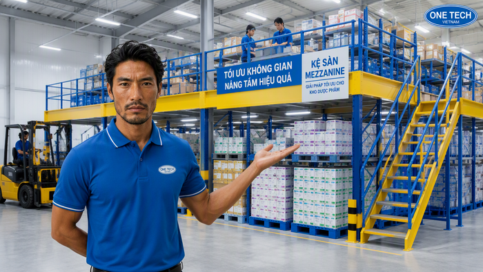 Kệ sàn lửng Mezzanine cho kho dược phẩm