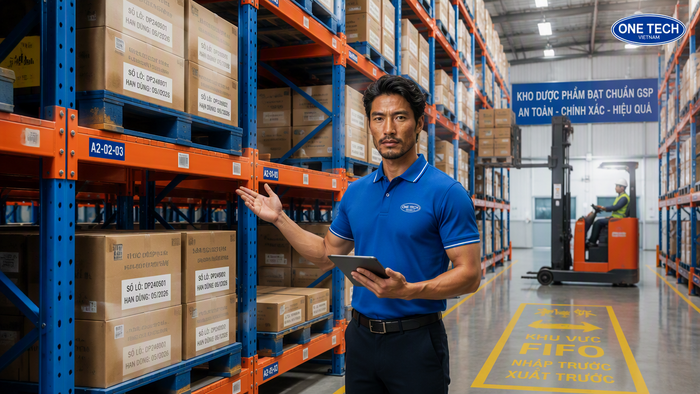 Kệ Selective lưu trữ pallet thuốc trong kho dược phẩm Đắk Lắk