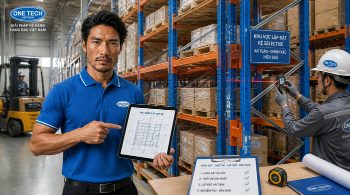 Quy trình lắp đặt kệ kho logistics Đắk Lắk từ khảo sát đến bàn giao