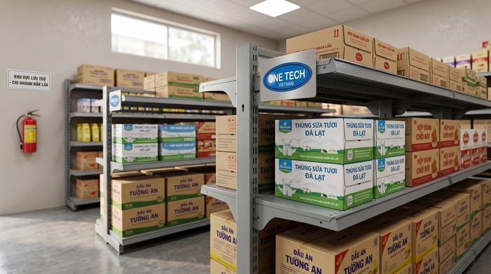 Kệ sắt lỗ đa năng FMCG cho kho nhỏ Kệ sắt lỗ đa năng cho kho hàng tiêu dùng FMCG tại Đắk Lắk