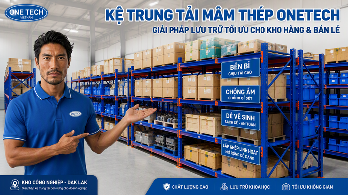 Kệ trung tải mâm thép chịu lực tốt Kệ trung tải mâm thép cho kho công nghiệp tại Đắk Lắk