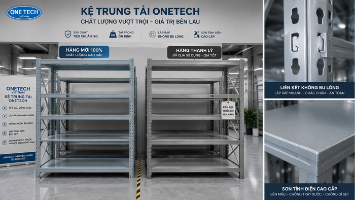 Kệ thanh lý giá rẻ cho kho hàng Kệ trung tải thanh lý giá rẻ cần kiểm tra trước khi mua